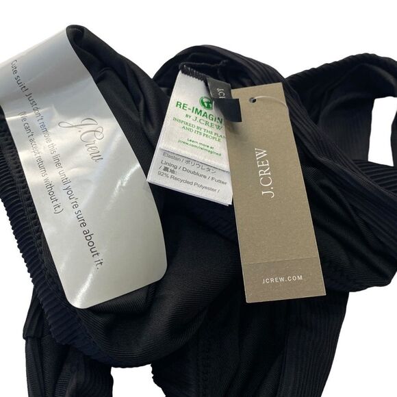 J Crew Black Scrunchie Strap Full Coverage Bikini Bottom Sz XXS NWT - Picture 5 of 12